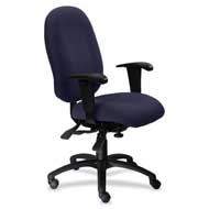 1760 9 to 5 Seating Logic Series Mid-Back Task Chair (Navy Blue)